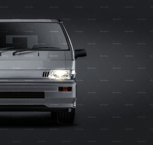 Mitsubishi Delica | Express | panel van glossy finish - all sides Car Mockup Template.psd