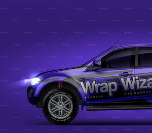 Mitsubishi L200 Triton Double Cab glossy finish - all sides Car Mockup Template.psd