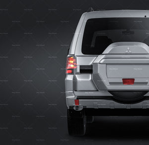 Mitsubishi Pajero Montero 2015 glossy finish - all sides Car Mockup Template.psd