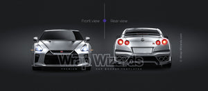 Nissan GT-R 2018 glossy finish - all sides Car Mockup Template.psd