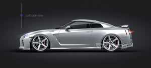 Nissan GT-R 2018 glossy finish - all sides Car Mockup Template.psd