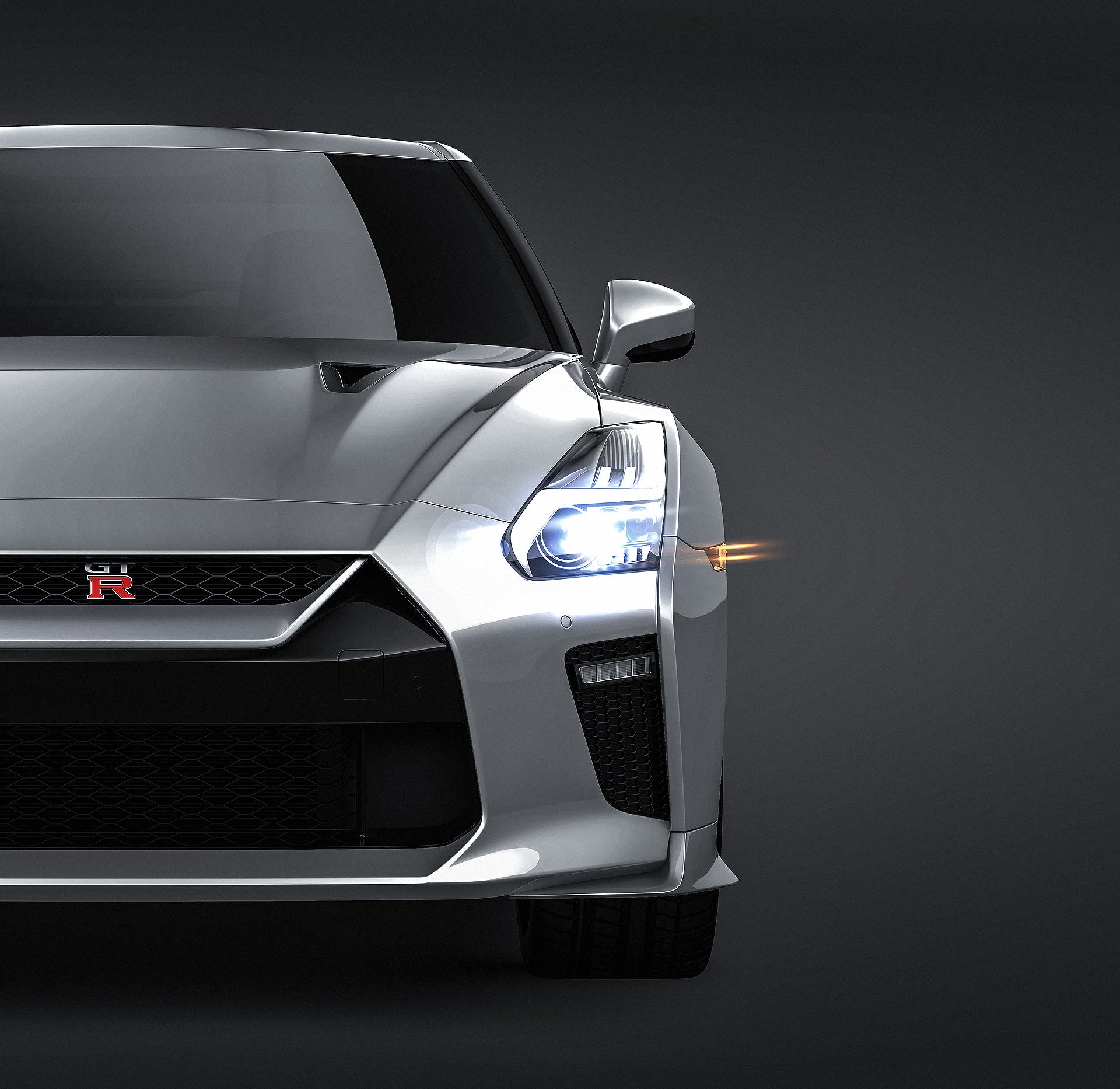 Nissan GT-R 2018 glossy finish - all sides Car Mockup Template.psd