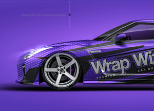 Nissan GT-R 2018 glossy finish - all sides Car Mockup Template.psd