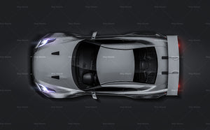 Nissan GT-R Liberty Walk bodykit glossy finish - all sides Car Mockup Template.psd