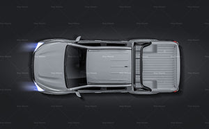 Nissan Navara Double Cab PRO 4X 2022 glossy finish - all sides Car Mockup Template.psd
