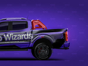Nissan Navara Double Cab PRO 4X 2022 glossy finish - all sides Car Mockup Template.psd