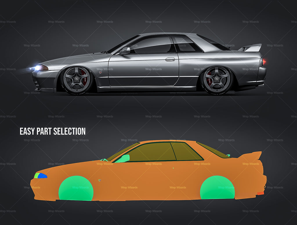 Nissan Skyline R32 GT-R coupe 1989 glossy finish - all sides Car Mocku ...