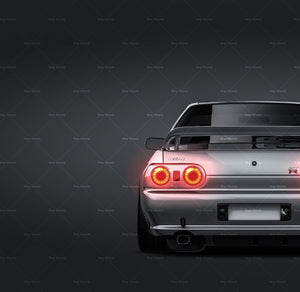 Nissan Skyline R32 GT-R coupe 1989 glossy finish - all sides Car Mockup Template.psd