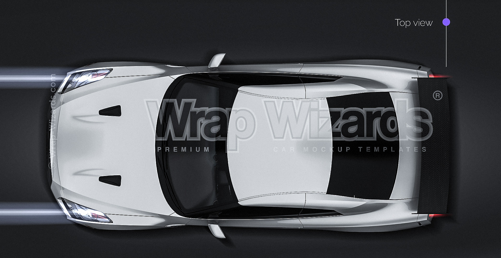 Nissan GT-R Nismo 2015 glossy finish - all sides Car Mockup Template.psd