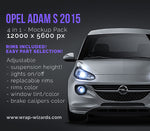 Opel Adam S 2015 satin matt finish - all sides Car Mockup Template.psd