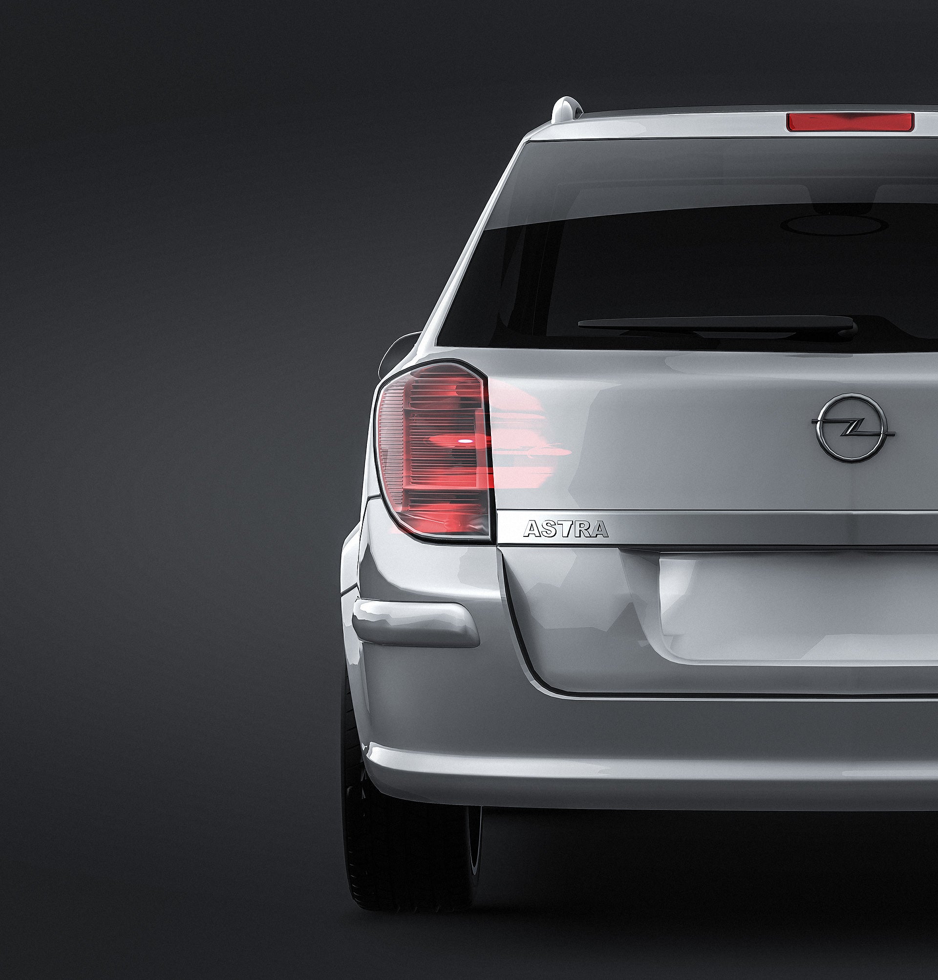 Opel Astra H Touring glossy finish - all sides Car Mockup Template.psd