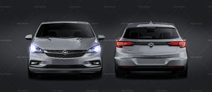 Opel Astra K 5-door glossy finish - all sides Car Mockup Template.psd