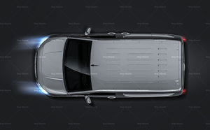 Opel Combo SWB 2021 panel van glossy finish - all sides Car Mockup Template.psd