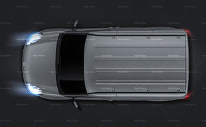 Opel Combo SWB Cargo 2015 satin matt finish - all sides Car Mockup Template.psd