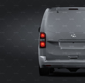 Opel Vivaro 2021 satin matt finish - all sides Car Mockup Template.psd