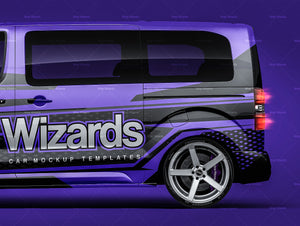 Opel Zafira Life 2020 glossy finish - all sides Car Mockup Template.psd