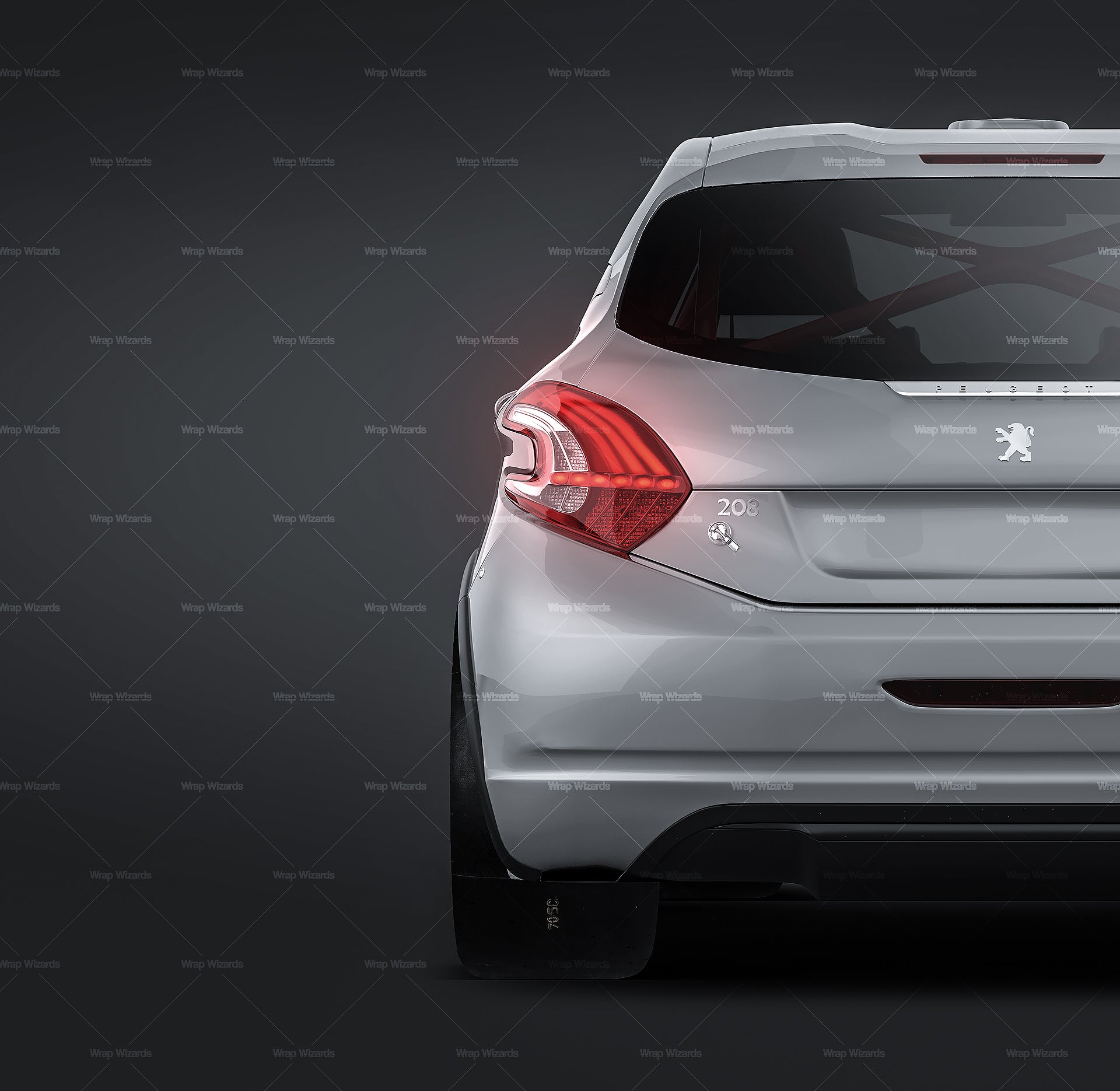 Peugeot 208 GTI R2 glossy finish - all sides Car Mockup Template.psd