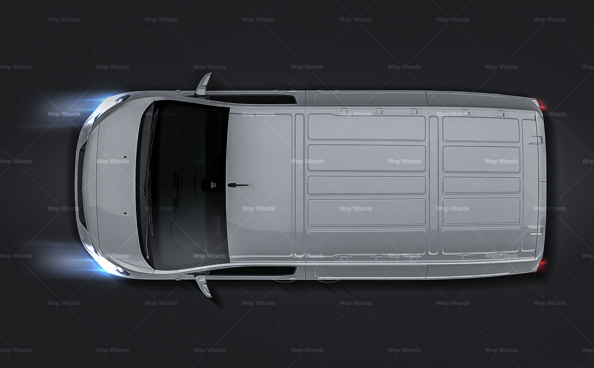 Peugeot Expert L2 panel van 2016-2022 glossy finish - all sides Car Mockup Template.psd