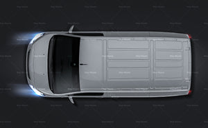 Peugeot Expert L2 panel van 2016-2022 glossy finish - all sides Car Mockup Template.psd