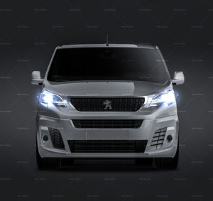 Peugeot Expert L2 panel van 2016-2022 glossy finish - all sides Car Mockup Template.psd