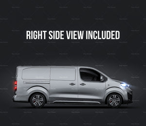Peugeot Expert L3 glossy finish - all sides Car Mockup Template.psd