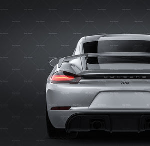 Porsche 718 Cayman GT4 2020 glossy finish - all sides Car Mockup Template.psd