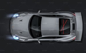 Porsche 911 991 GT2RS 2018 glossy finish - all sides Car Mockup Template.psd