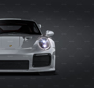 Porsche 911 991 GT2RS 2018 glossy finish - all sides Car Mockup Template.psd