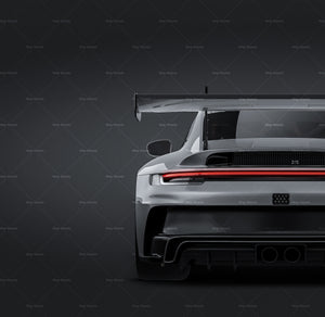 Porsche 911 992 GT3 Cup 2021 glossy finish - all sides Car Mockup Template.psd