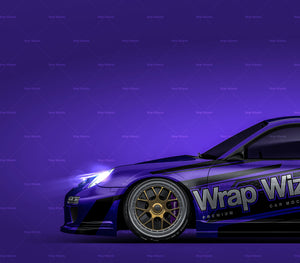 Porsche 911 997.2 GT3 Cup Racing 2011 glossy finish - all sides Car Mockup Template.psd