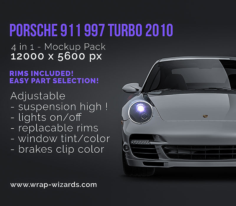 Porsche 911 997 Turbo 2010 - Car Mockup