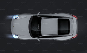 Porsche 911 997 Turbo 2010 glossy finish - all sides Car Mockup Template.psd