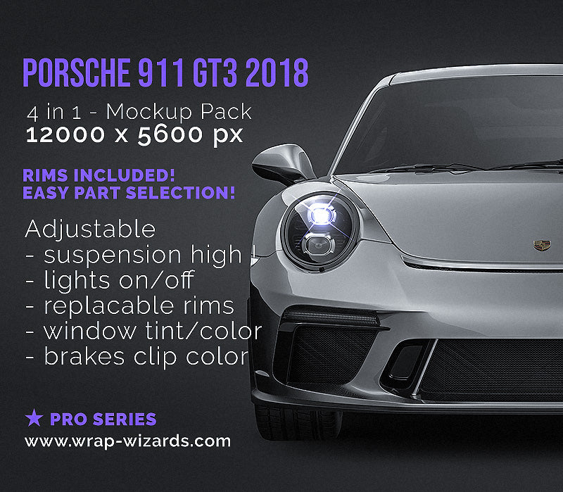 Porsche 911 GT3 2018 - Car Mockup