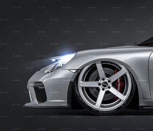 Porsche 911 GT3 2018 glossy finish - all sides Car Mockup Template.psd