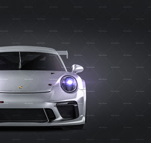 Porsche 911 GT3 Cup 2017 satin matt finish - all sides Car Mockup Template.psd