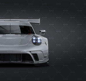 Porsche 911 GT3R 2019 (new carbon parts+brakes) glossy finish - all sides Car Mockup Template.psd