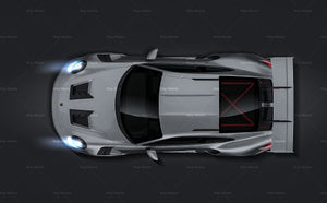 Porsche 911 GT3RS 2023 glossy finish - all sides Car Mockup Template.psd