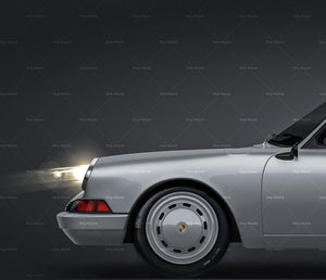 Porsche 911 R 1968 glossy finish - all sides Car Mockup Template.psd