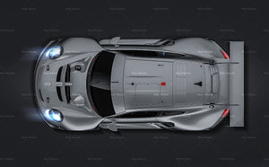 Porsche 911 RSR 2021 glossy finish - all sides Car Mockup Template.psd