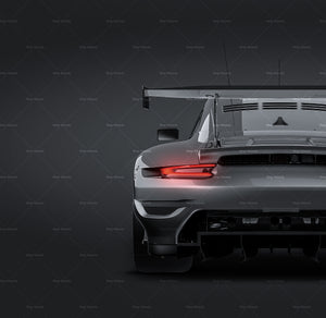 Porsche 911 RSR 2021 glossy finish - all sides Car Mockup Template.psd