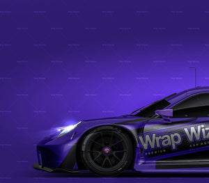 Porsche 911 RSR 2021 glossy finish - all sides Car Mockup Template.psd