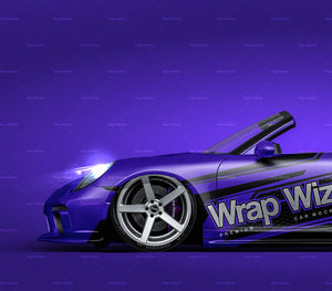 Porsche 911 Speedster 2019 glossy finish - all sides Car Mockup Template.psd