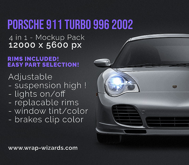 Porsche 911 Turbo 996 2002 - Car Mockup