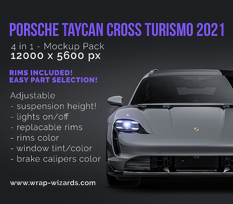 Porsche Taycan Cross Turismo 2021 - Car Mockup