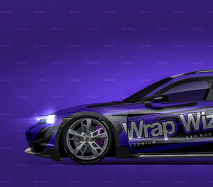 Porsche Taycan Cross Turismo 2021 glossy finish - all sides Car Mockup Template.psd