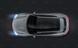 Porsche Taycan Turbo S Cross Turismo 2021 satin matt finish - all sides Car Mockup Template.psd