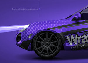 Porsche Cayenne S 2003 glossy finish - all sides Car Mockup Template.psd