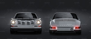 Porsche 911 Targa 1971 glossy finish - all sides Car Mockup Template.psd