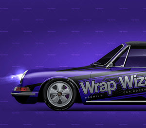 Porsche 911 Targa 1971 glossy finish - all sides Car Mockup Template.psd