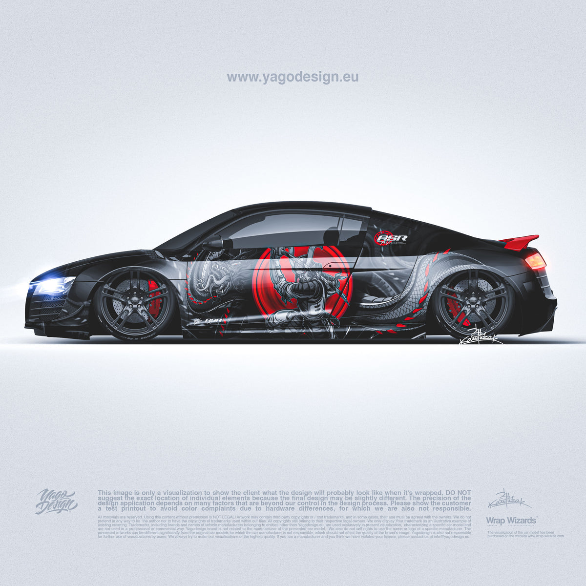 Audi R8 Template Design - Audi R8 Ronin - READY TO PRINT FILES
